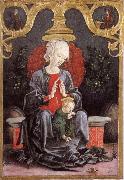 Cosimo Tura Madonna and child in a tradgard Spain oil painting artist
